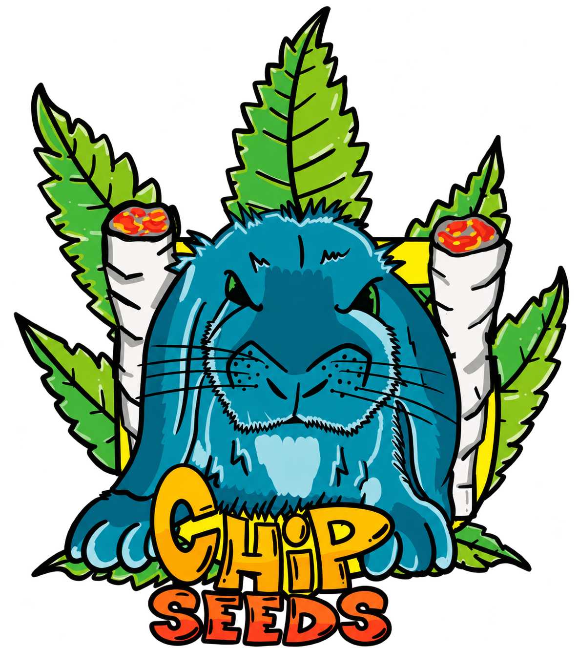 Chipseeds — původní logo s modrým maskotem